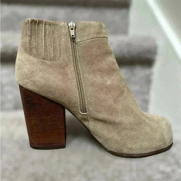 Jeffery Campbell Hanger Suede Ankle Zipper Boots | Tan | Women’s Size 10 - Picture 8 of 12